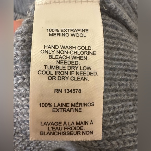 Vineyard Vines by Shep and Ian, Men’s Sweater, 100% Merino Wool, Baby Blue, XL - Picture 6 of 11